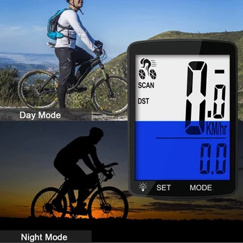 Cykel Computer Multi-Funktion Trådløse Cykel Speedometer Kilometertæller Cykel Tilbehør med LCD-Skærm