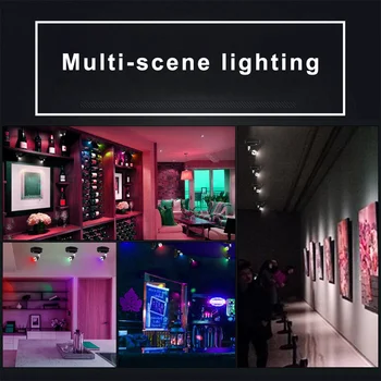 LED Lys Projektion vægmonteret Farve projektion Lampe galleri gratis ledninger RGB dekorative atmosfære projektion justerbar lampe
