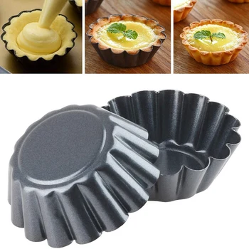 16Pcs Æg Tærte Forme af 16 Carbon Stål Mini Tærte Gryde Cookie form Bagning Værktøj