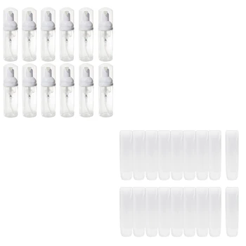 15x Sæbe Flasker, Plast, Skum Dispenser Flasker (50 ml) & 18Pack Travel Size Plast Distribution Flasker,30Ml/1Oz