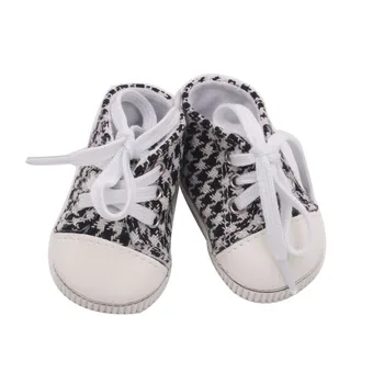 2019 Søde Hvide Sneakers New Born Baby Dukke Sko til 18
