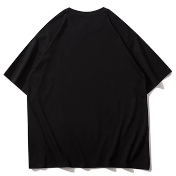 LACIBLE Hip Hop Oversize Sommer T-Shirt 2021 Mænd Streetwear Maleri Brev Print T-Shirt Harajuku Bomuld Løse Korte Ærmer