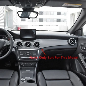 Carbon Fiber Dashboard Center Konsol Air Condition Panel Dekoration til Mercedes Benz W176 GLA X156 CLA C117 2013-2019