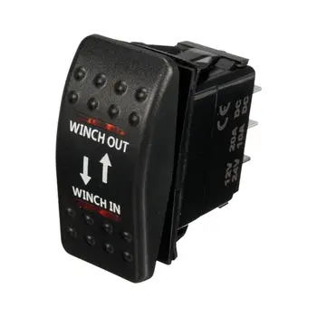 12V 20A Winch I Winch Ud af ON-OFF-ON, Rocker Switch 7-Pin
