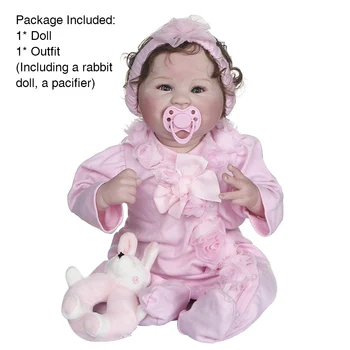 55cm Pige Reborn Baby Dukke med Blød Krop Sød Naturtro Fødselsdag Gave Dejlig Side Forankret Hår Børn Toy Simulering Maleri