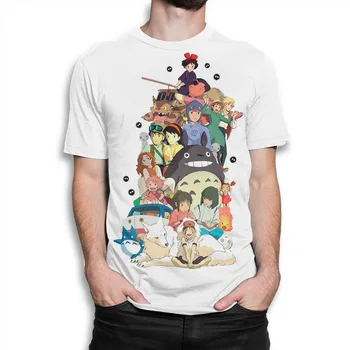 Studio Ghibli Combo T-Shirt, Hayao Miyazaki Animationsfilm Tee, Mænd ER Kvinder ER Alle Størrelser Fødselsdag Gave Tee Shirt2021 Høj kvalitet, Helt T
