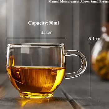 90ml Kreative varmeandig Gennemsigtigt Glas glas vand af Høj Kvalitet Glas Master, Kop Kinesisk Kung Fu Te Sæt Drinkware Teaware