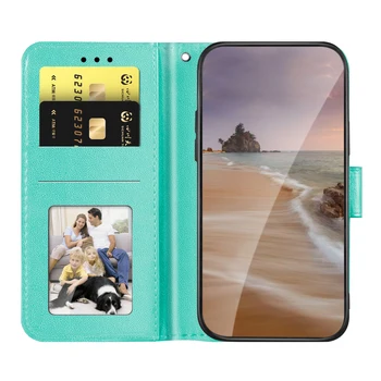 Præget Telefon Tilfældet for Xiaomi Mi 11 Ultra 10T 9 Lite CC9E Poco M3 X3 NFC F3 Dække Flip Wallet Læder Beslag Stødsikkert Funda