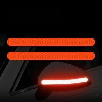2 stk/Sæt Bil Reflektor Mærkat Multi-Farve Bil bakspejl Reflekterende Strimmel Auto Udvendige Beskytte Tilbehør