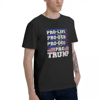 Ønsker Pro-Liv, Pro Pistol Pro Gud Pro Trump Æstetisk Tøj Mænds Basic kortærmet T-Shirt Grafisk Sjovt, Behageligt Bomuld Toppe