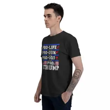 Ønsker Pro-Liv, Pro Pistol Pro Gud Pro Trump Æstetisk Tøj Mænds Basic kortærmet T-Shirt Grafisk Sjovt, Behageligt Bomuld Toppe