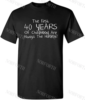 De Første 40 År Af Barndommen Grafisk Nyhed Sarkastisk Sjove T-Shirt
