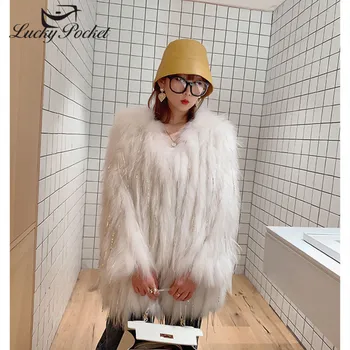 Kvinder Vinteren Solid Farve, Varm, Løs Mode Kvast Fox Fur Læder Kvindelige Brand af Høj Kvalitet Frakke Damer Bløde Frakker ML884