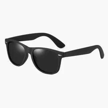 Mode Polariserede Solbriller Mænd Kvinder Kørsel Belægning Point Black Frame Briller Mandlige Sol Briller UV400 Stråler Solbriller