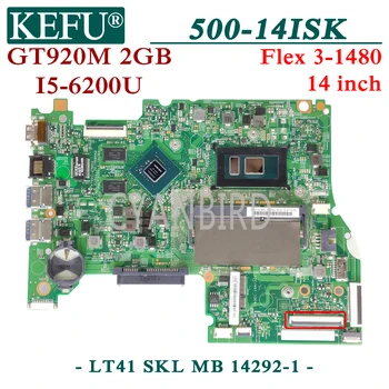 KEFU LT41 SKL MB 14292-1 oprindelige bundkort for Lenovo Yoga 500-14ISK Flex3-1480 med I5-6200U GT920M-2GB Laptop bundkort