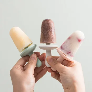 Hjem Is Skimmel Popsicle DIY Af Silikone 4-hul Is Skimmel Børn Dessert Is Skimmel Køkken Værktøjer DIY Is