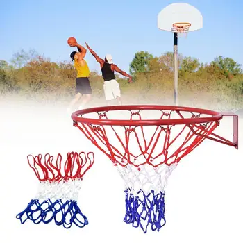 Fuld Størrelse Ring Net vægmonteret Udendørs Hængende Kurv Tricolor netto Basketball Y7O1