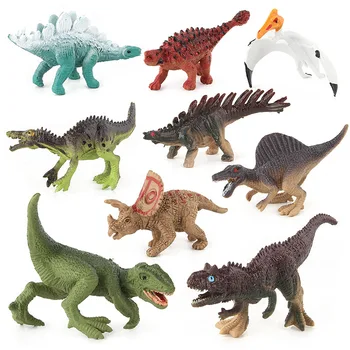 12pcs/Set Jurassic Dinosaur Model Simulering Dyr Model Plast Børns Uddannelsesmæssige Kognition Toy Gave Desktop Dekoration