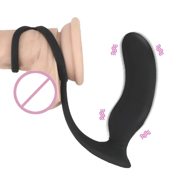 9 Frekvens Prostata Massage Vibrator Anal Plug Forsinke Ejakulation Ring Sex Legetøj Til Mænd Dobbelt Ringe Butt Plug G-Spot Stimulator