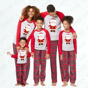 Jul Familie Pyjamas Sæt Xmas Tøj Forældre Til Børn, Der Passer Hjem Nattøj Nattøj Baby Kid Far Mor Matchende Udstyr Familie