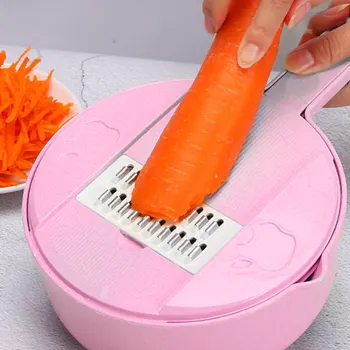 12 STK Køkken Gadgets Artefakt Pålægsmaskine Sæt Skære Tomat Gulerod Grøntsager Praktisk Multifunktionelle Sund Udskæring Værktøjer 2021