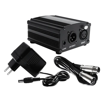 48V Phantom Power Supply,3 Pin XLR mikrofonkabel til Enhver Kondensator Mikrofon,Optage Musik Udstyr