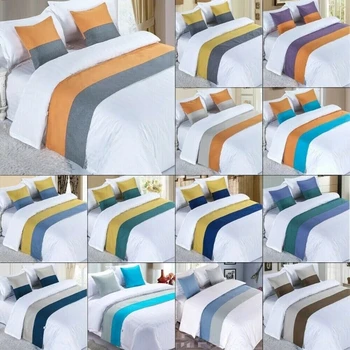 Moderne Bed Runner Sengetøj Tørklæde Håndklæde Beskyttelse Smide Sengetøj Til Soveværelset Hotel Wedding Room Decor