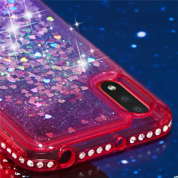 Bling Phone Case For Samsung galaxy A01 A21 A81 A91 A51 A71 A50 A70-A10E A20E A10S A20S Blødt TPU Glitter Flydende bagcoveret Coque