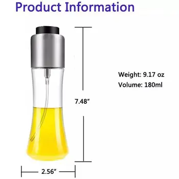 Olie Spray Flaske, Rustfrit Stål Glas Olie Sprøjte Multifunktion køkkenredskab SUB Salg
