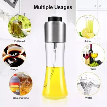 Olie Spray Flaske, Rustfrit Stål Glas Olie Sprøjte Multifunktion køkkenredskab SUB Salg