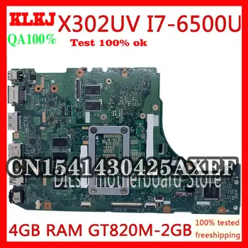 KLKJ X302UV Bundkort Til ASUS X302UA X302UJ X302UA X302UVK Bundkort Oprindelige 4GB I7-6500U GT820M-2GB Test Arbejde