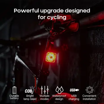 NYE Lotus Hale Lys Vandtæt Riding Bageste lys USB-Genopladelige Mountain Bike Cykling Lys LED Hale-lampe Cykel Lys