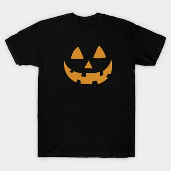 Smilende Græskar Ansigt Sjov Halloween T-Shirt Sommer Bomuld kortærmet O-Hals Unisex T-Shirt Nye S-3XL