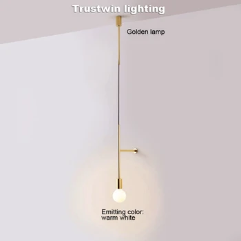 Simpel lineær moderne hængende pendel light-LED ' en minimalistisk sort guld baggrund sengen spisestue hængende loft lampe