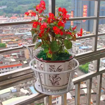 I Metallo En Ripiani Planten Standaard Varanda Hylder Terrasse Dekoration Balkon Balkon Balcon Blomst Hylde Rack Anlæg