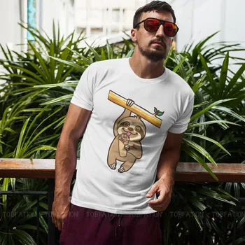 Kebab Kød Retter Shashlik Gyros Nyeste TShirt for Mænd Søde Sloth Runde Krave Pure Cotton T-Shirt Gave Tøj Toppe Stor Størrelse