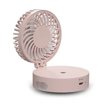 Bærbare Sommeren Mini Håndholdte Folde Fan USB-Genopladelige Aircondition Luftfugter med Farverige LED Nat Lys