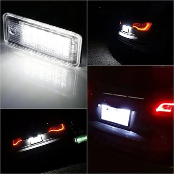 Bil LED Licens Nummer Plade Lys Lampe Hvid - A3 S3 8P A4 B6 B7 A5 A6 4F Q7 A8 og S8 C6 Cabriolet