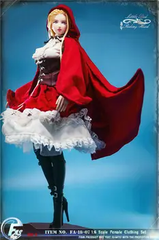 FASToys 1/6 Skala Lttle Red Riding Hood Gothic Lolita Kjole Kvindelige Tøj Passer 12