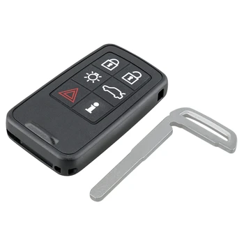 Bil Smart Fjernbetjening Nøgle 6 Knappen 433MHz Passer til Volvo S60, V60 S70 V70 XC60 XC70 KR55WK49266
