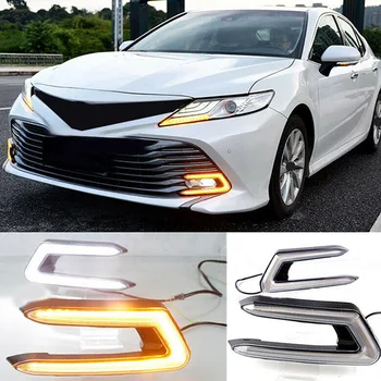 C-Ring, LED Kørelys Tåge Lygte med blinklyset til 2018-2020 Toyota Camry L LE XLE