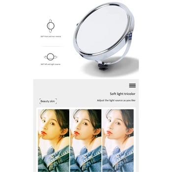 Ring Lys Kit LED-Ringen Lys med Stativ Spejl & Bluetooth Fjernbetjening til YouTube Streaming Makeup Selfie Fotografering