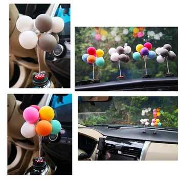 1 Stk Flerfarvet Dejlige Søde Ballon Auto Ornamenter Bil Dekoration Mini Konsol Dashboard Dekoration Bilen Forsyninger