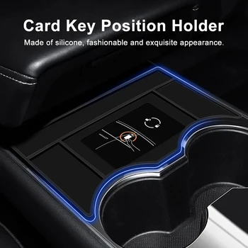 Bil Start nøglekort Prop for Tesla Model 3 Model Y Centrale Position Start af Motor Kortholderen Arrangør Tilbehør