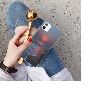 Sunset Blød Silikone Sort Phone Case For iPhone X XS MAX 6 6s 7 7plus 8 8Plus 5 5S SE 2020 XR 11 11pro antal