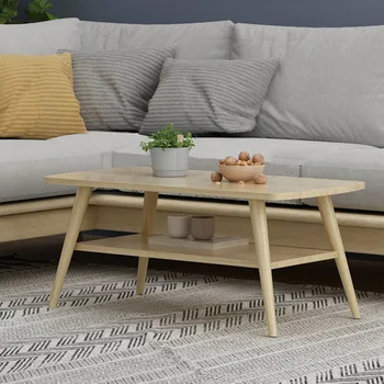 For Hjem Nordiske Husstand Massivt Træ Te Tabel Simple Living Room Dobbelt-Deck Sidebord Kontor Kreative Søn, Mor, Te-Bordet