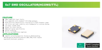 5pcs crystal oscillatorOSC 5*7mm 7050 66MHZ 66M 66.000 MHZ 3.3 v 5v