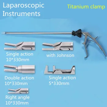 Bryst-og Laparoskopisk Kirurgiske Instrumenter Titanium spænde Enkelt Handling Titanium Spænde Double Action Titanium Spænde