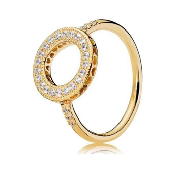 Amaia Gratis Fragt 925 Sterling Sølv Ring Skinne Guld Hjerter Af Halo-Ringene For Kvinder Bryllup Part Gave, Mode Smykker