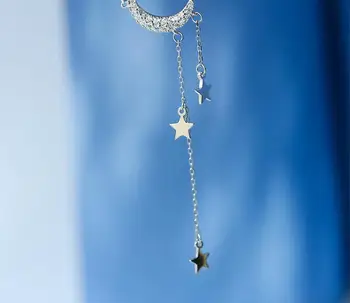 925 da argent Sterling étoile lune kirtel colliers pour les femmes tour de cou collares bijoux de mariage